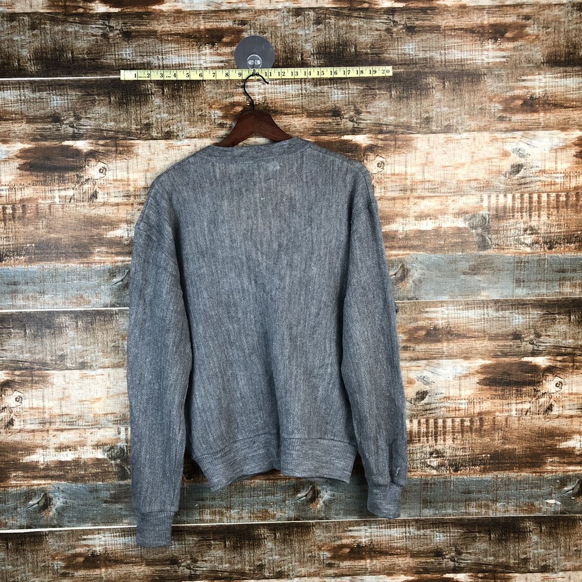 Japanese Brand DL Crocodille vintage Gray Cardigan Knitwear #C604 Size US M / EU 48-50 / 2 - 13 Thumbnail