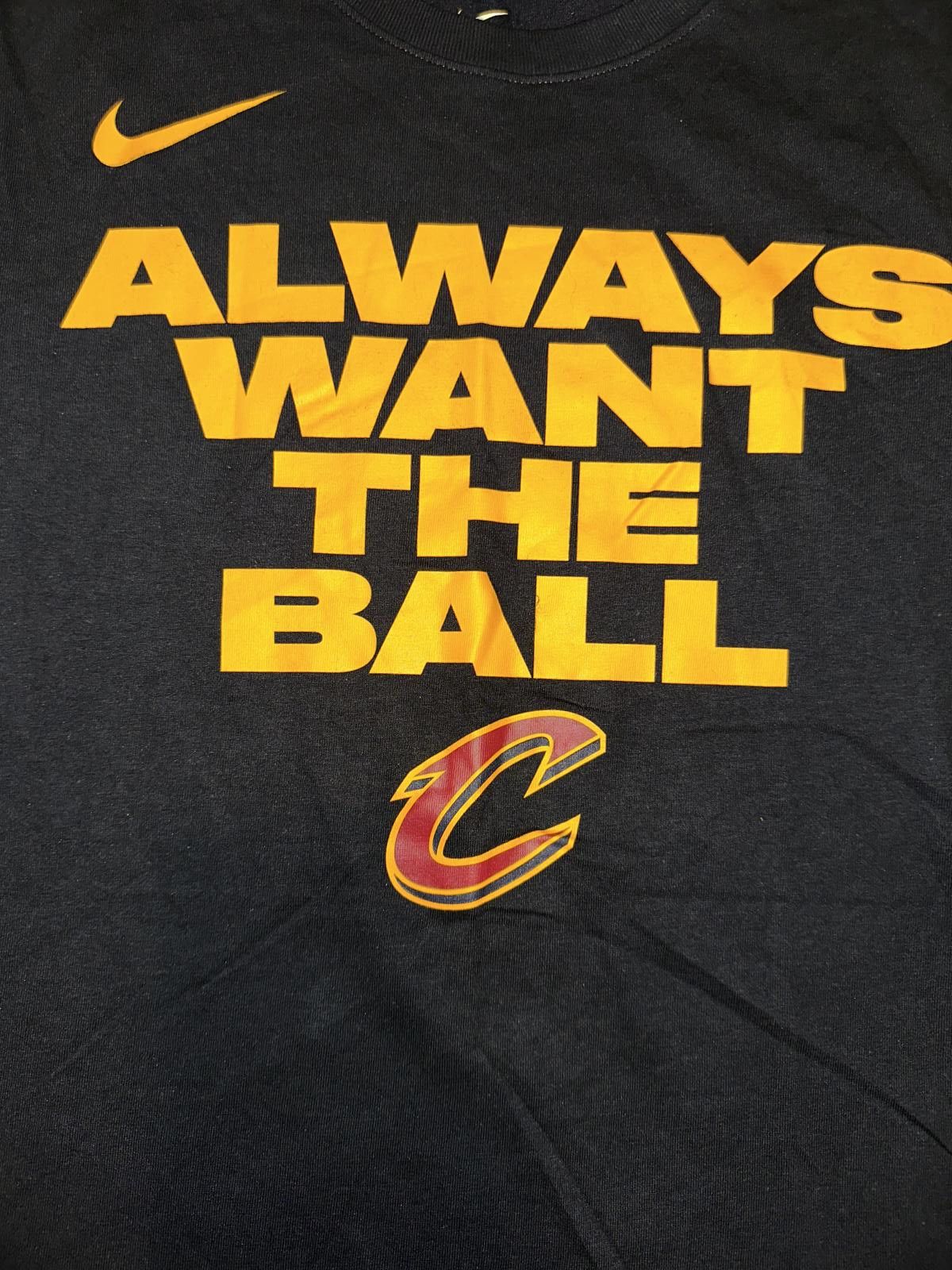 Nike Nike Men's Cleveland Cavaliers Black Opening Night Always Want The Ball T-Shirt Size US M / EU 48-50 / 2 - 3 Thumbnail