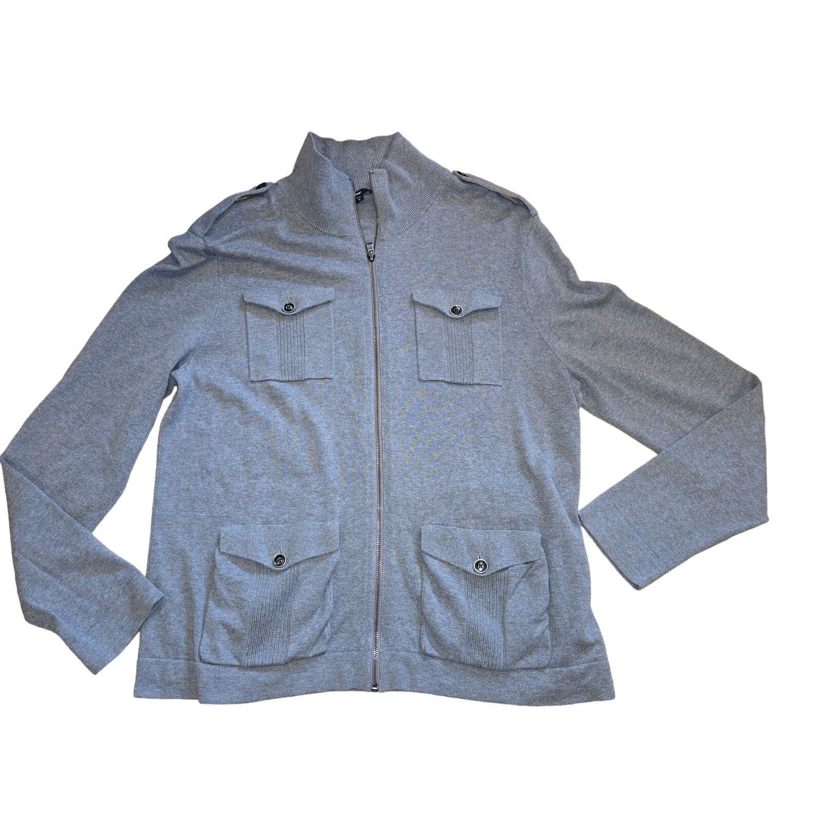 Gap Gap Military zippered sweater sz XL Grey Heather Size US XL / EU 56 / 4 - 1 Thumbnail