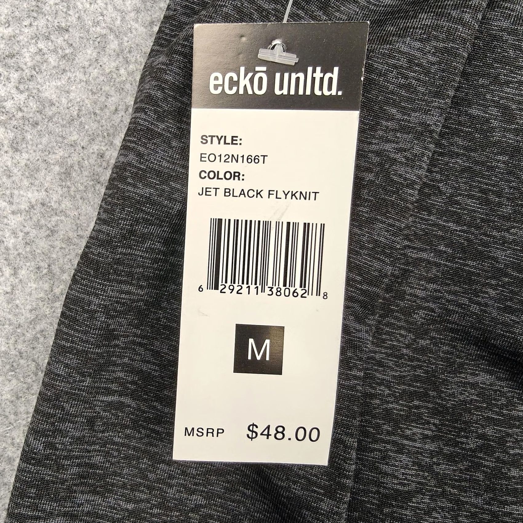 Ecko Unltd. Ecko Unltd Sweat Shorts Mens Medium Black Marled Knit Drawstring EO12N166T Size US 31 - 6 Thumbnail