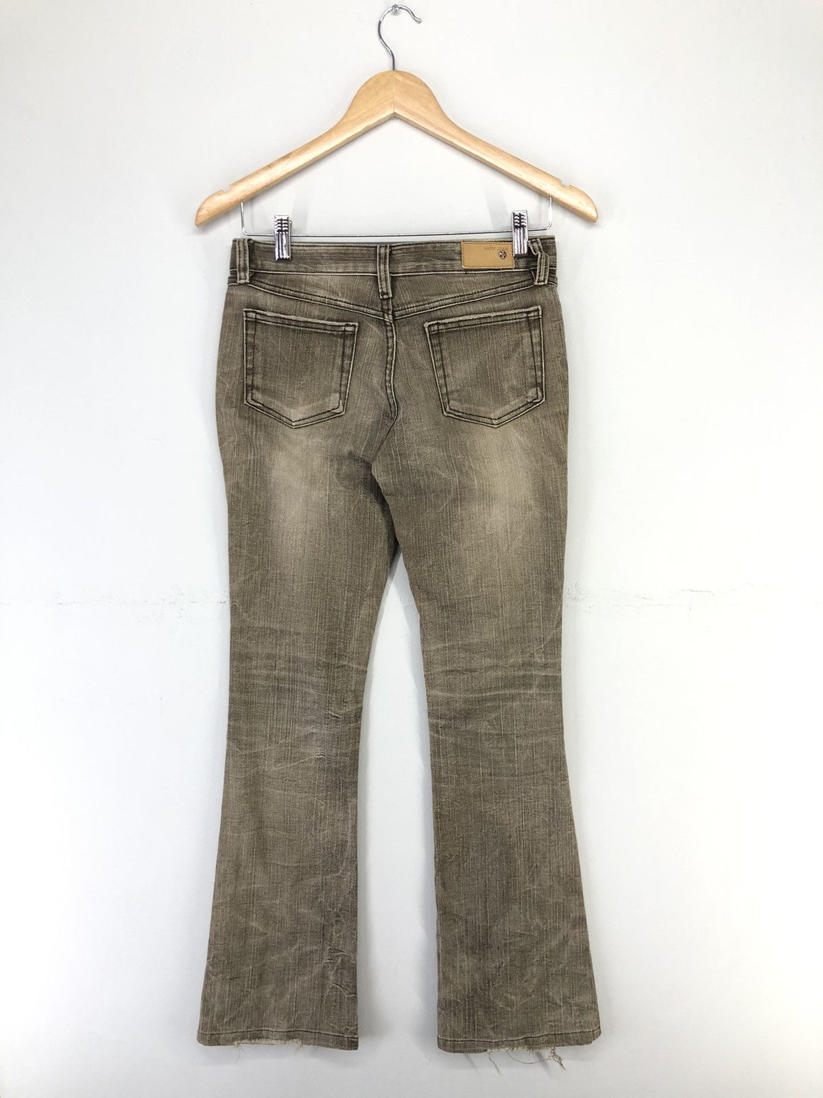 Japanese Brand Vintage Pavarotti Vary Jean Faded Brown Flare Bootcut Jeans Size 27" / US 4 / IT 40 - 2 Thumbnail