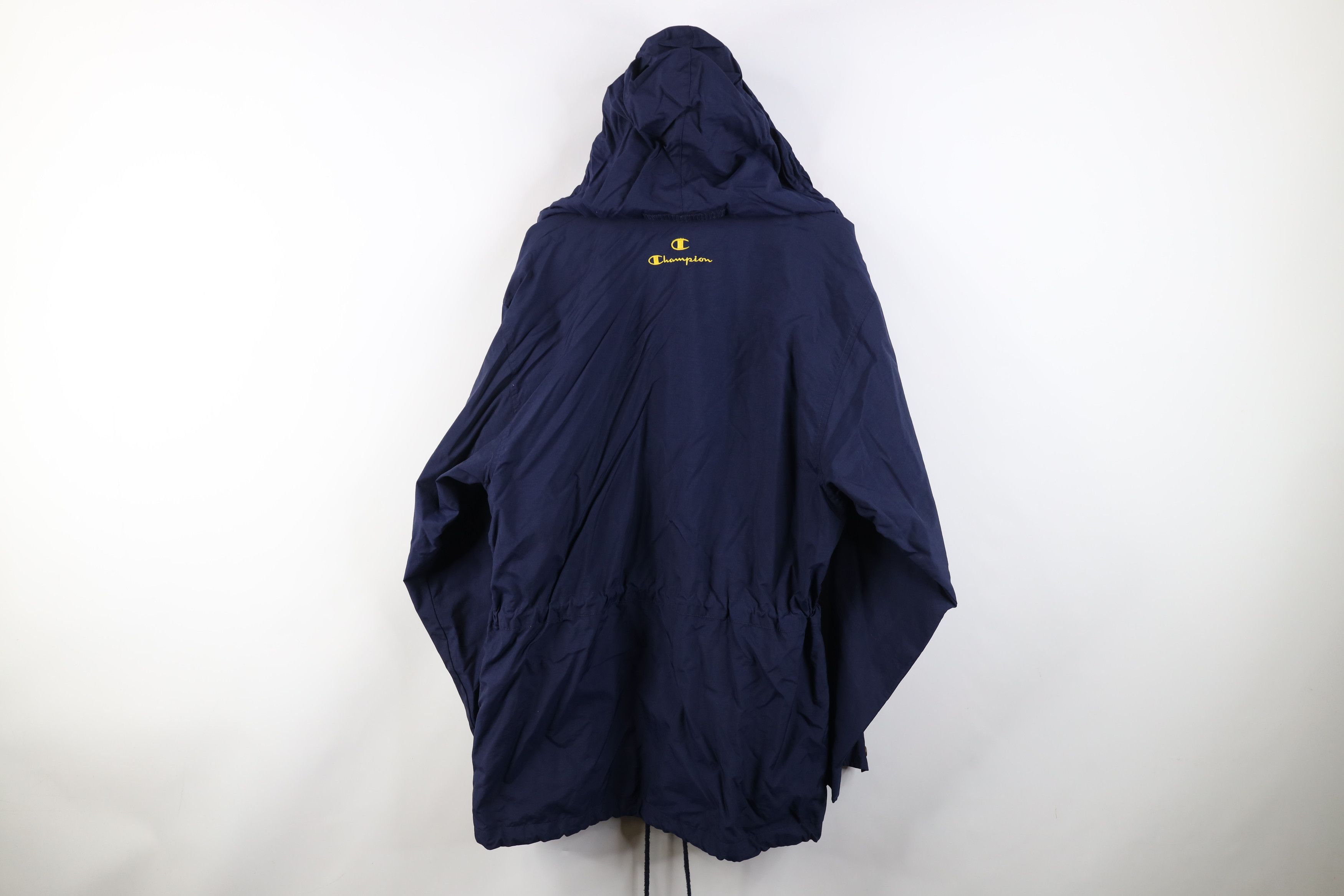 Champion Vintage 90s Champion Hooded Windbreaker Parka Jacket Blue Size US M / EU 48-50 / 2 - 13 Thumbnail