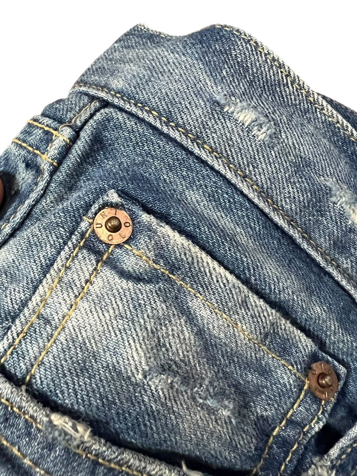 Japanese Brand Vintage Japanese Brand Selvedge Distress Denim Jean Size US 31 - 12 Thumbnail