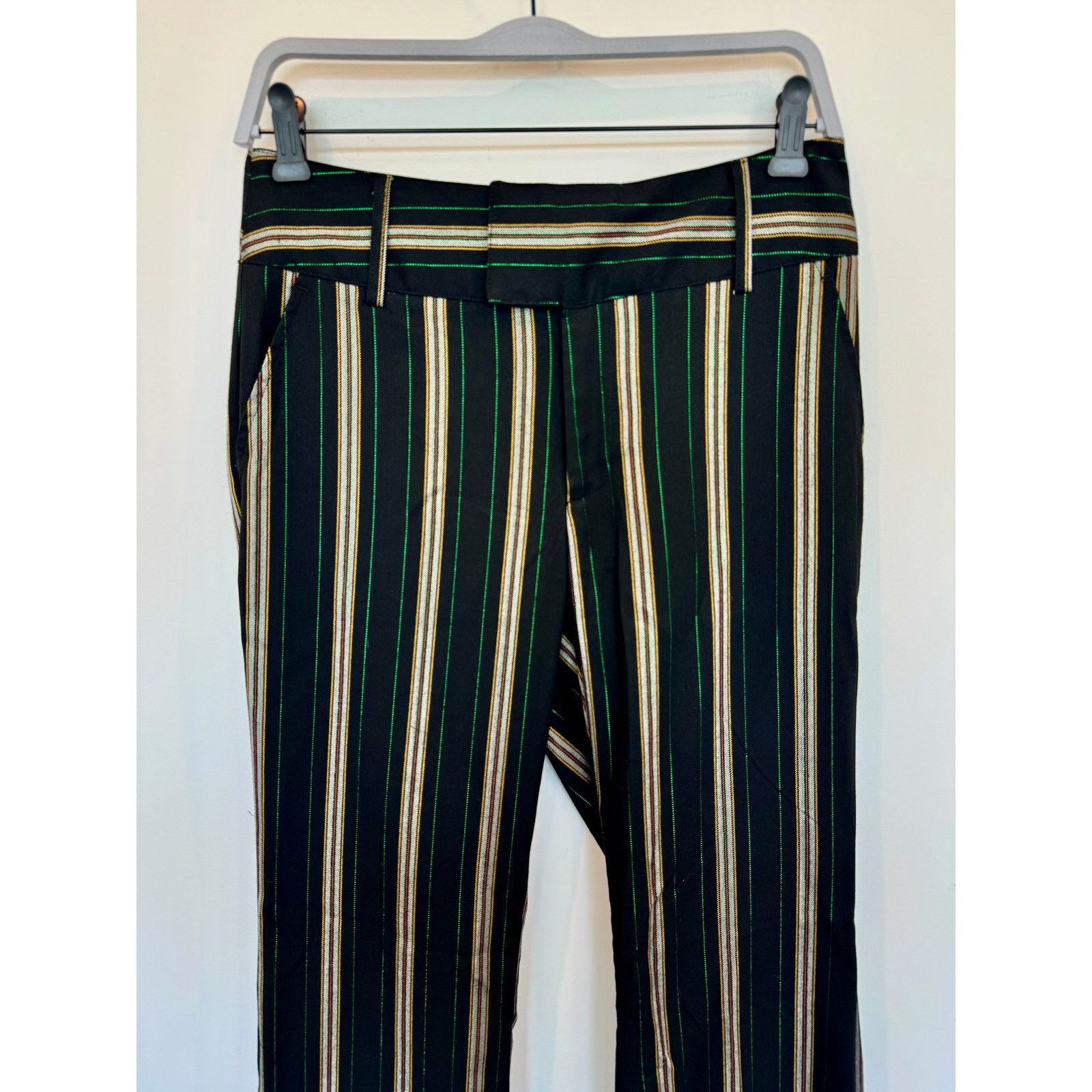 Urban Outfitters Urban Outfitters Y2K Marcella Striped Flare Trousers Size 27" / US 4 / IT 40 - 4 Thumbnail
