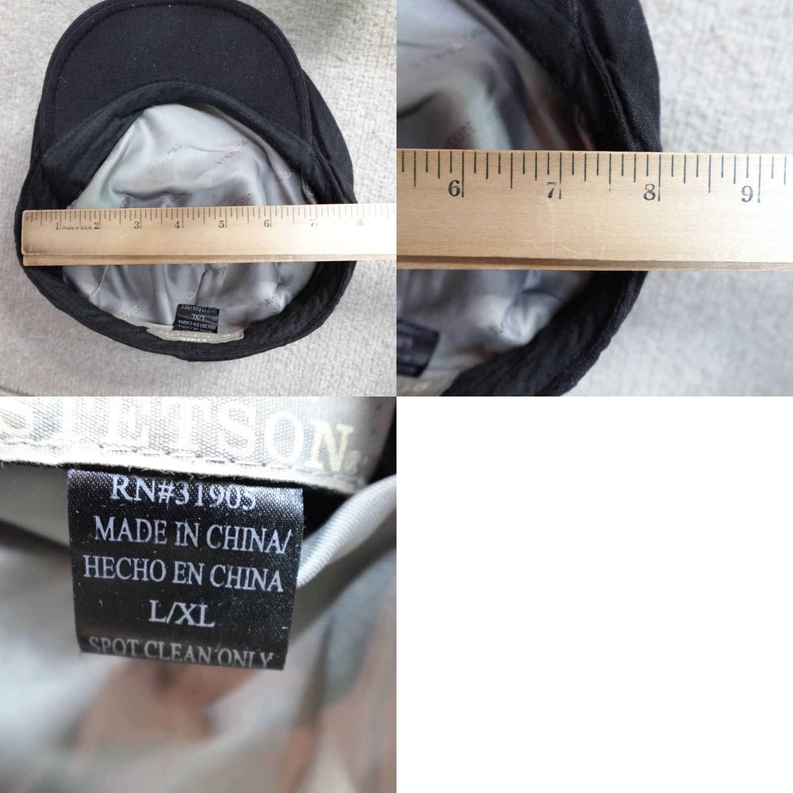 Stetson Stetson Hat Newsboy Cap Black L / XL Men Cotton Solid Style Newsboy Cap Mens Size ONE SIZE - 8 Thumbnail