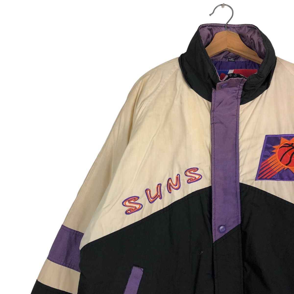 NBA 🔥VINTAGE PHOENIX SUNS STARTER BOMBER JACKET BIG LOGO Size US L / EU 52-54 / 3 - 9 Thumbnail