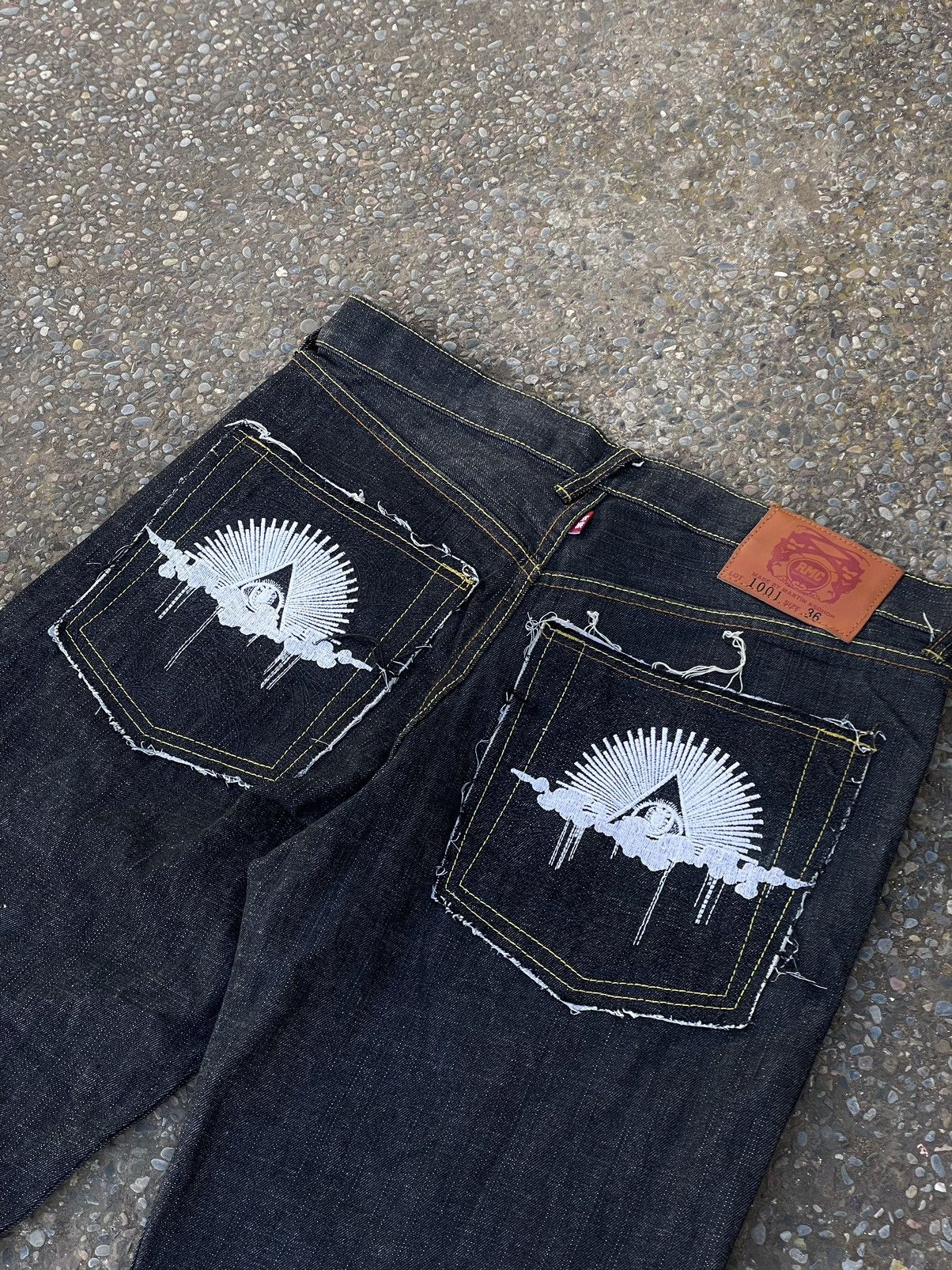 Evisu × Japanese Brand × RMC Jeans Red Monkey Company Distressed Raw Selvedge Denim Size US 36 / EU 52 - 1 Thumbnail