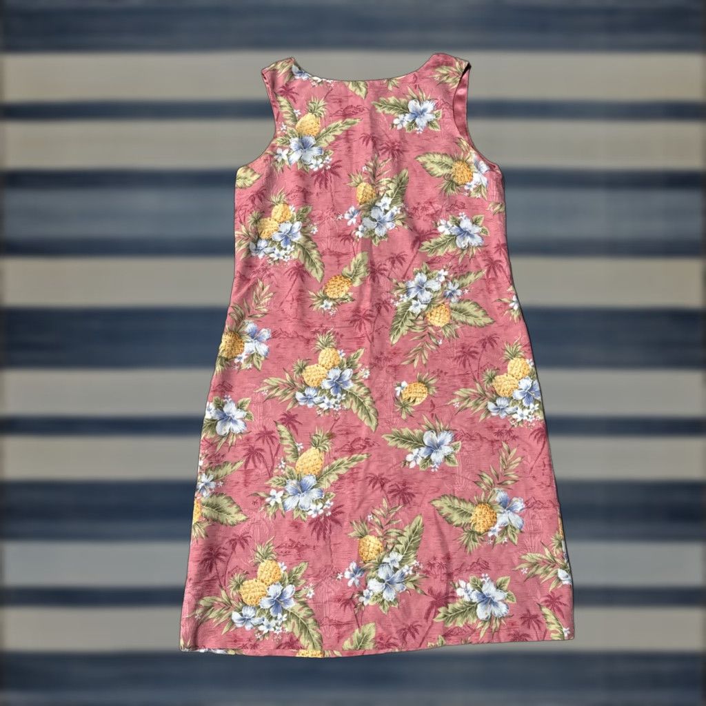 Tommy Bahama Tommy Bahama Silk Dress Women's 8 Hawaiian Floral Sleeveless Size M / US 6-8 / IT 42-44 - 1 Thumbnail
