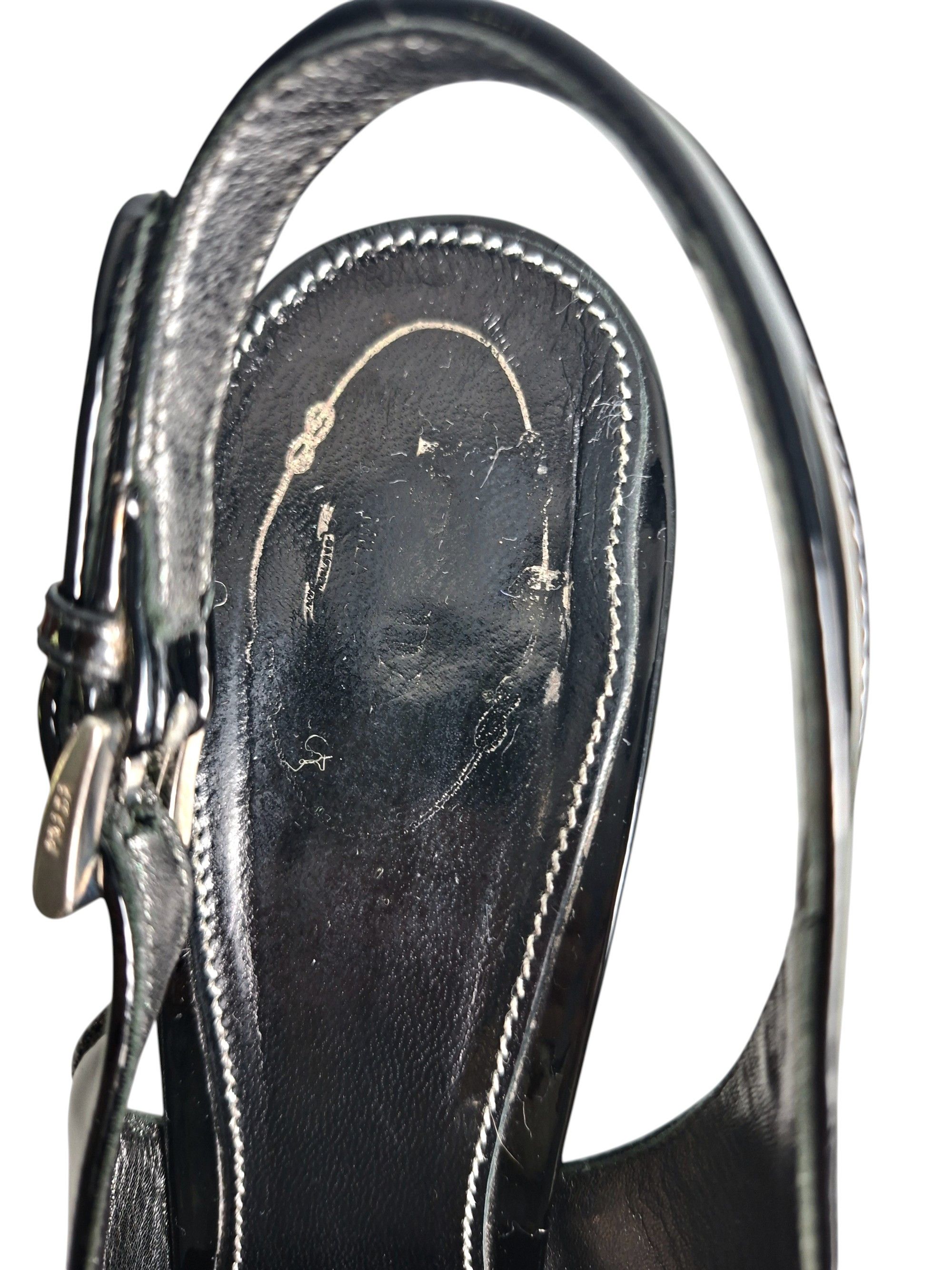 Prada Prada Patent Leather Slingback Platform Pumps Embroidered Size US 9.5 / IT 39.5 - 14 Thumbnail