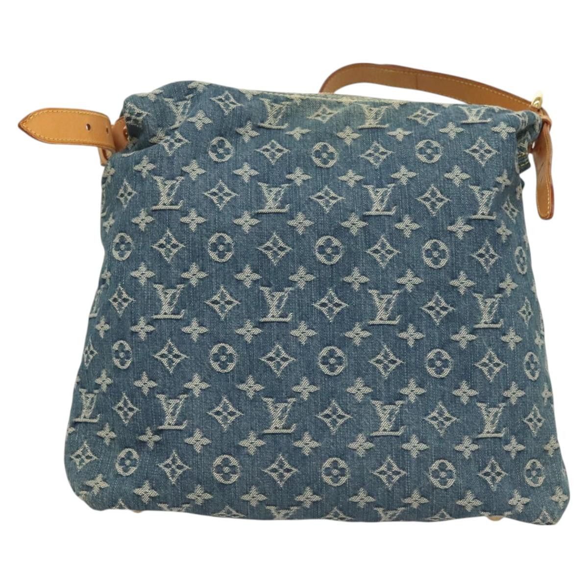 Louis Vuitton LOUIS VUITTON Monogram Denim Buggy GM Shoulder Bag Blue Size ONE SIZE - 3 Thumbnail