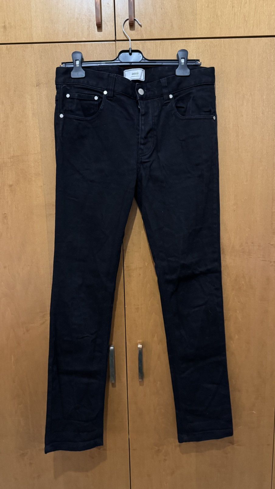 AMI AMI Paris Low Rise Slim Black Jeans Size US 32 / EU 48 - 1 Thumbnail