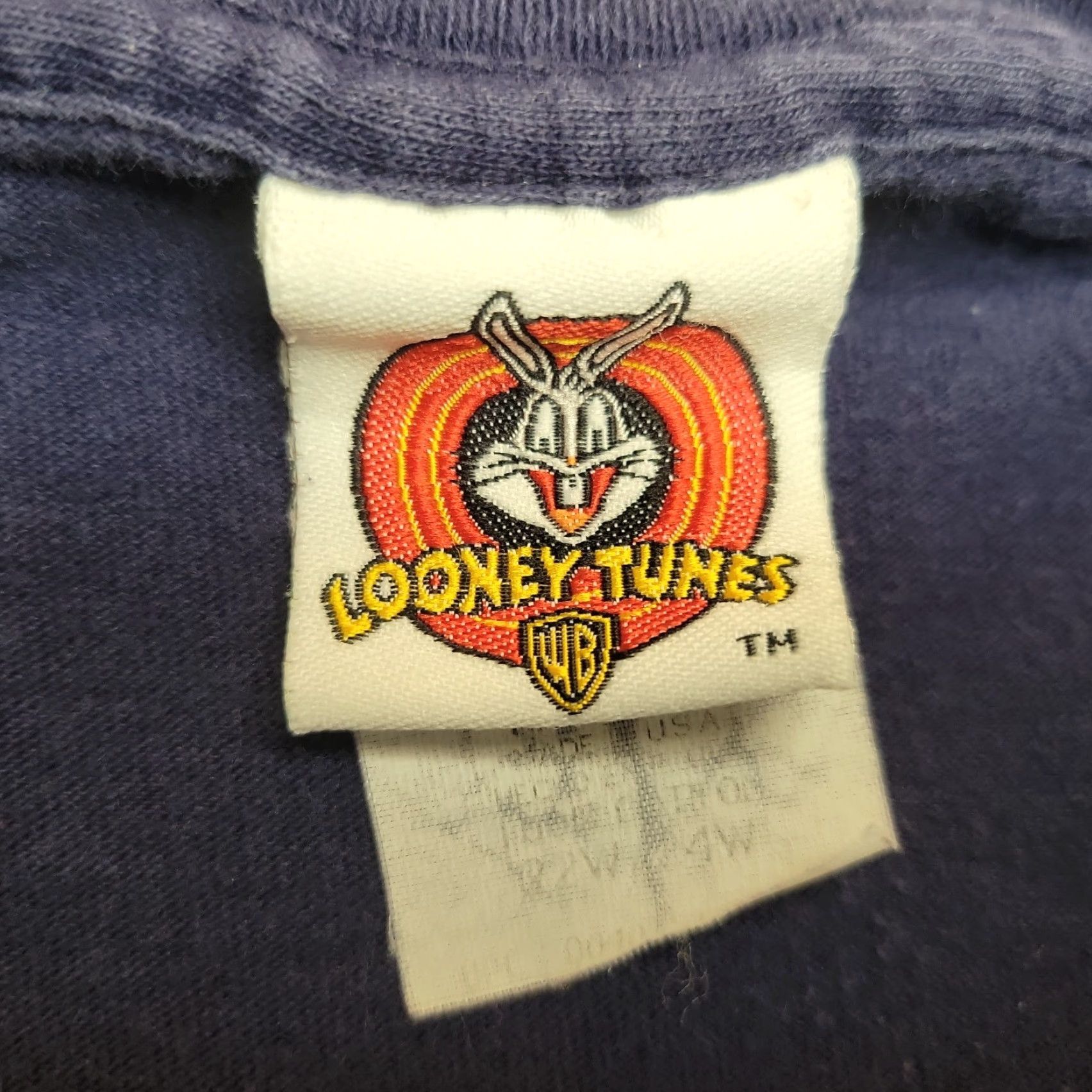 Vintage VINTAGE Looney Tunes T-Shirt Mens 2XL Purple Tweety Graphic 90s Freeze Made in USA Size US XXL / EU 58 / 5 - 3 Thumbnail