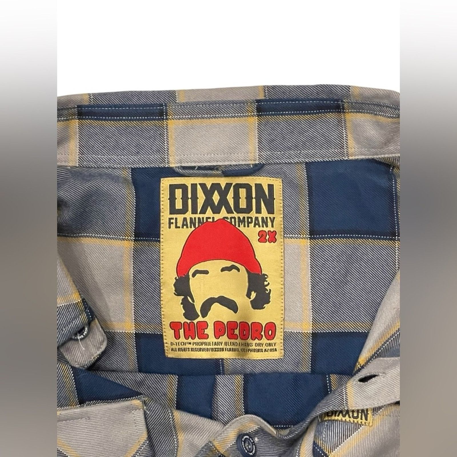 Dixxon DIXXON Blue and Cream Casual Button Down Shirt Size US XXL / EU 58 / 5 - 7 Thumbnail