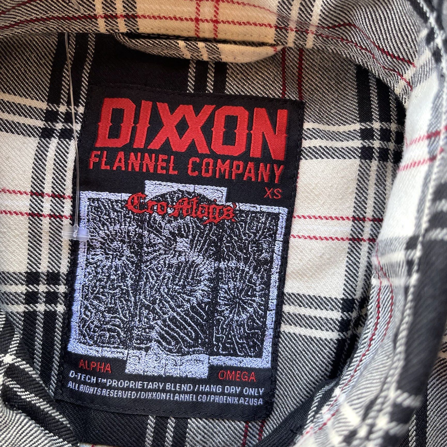 Vintage Dixxon Men XS White Flannel Button-Up Shirt Cro Mags Music Biker Plaid Band Size US XS / EU 42 / 0 - 5 Thumbnail
