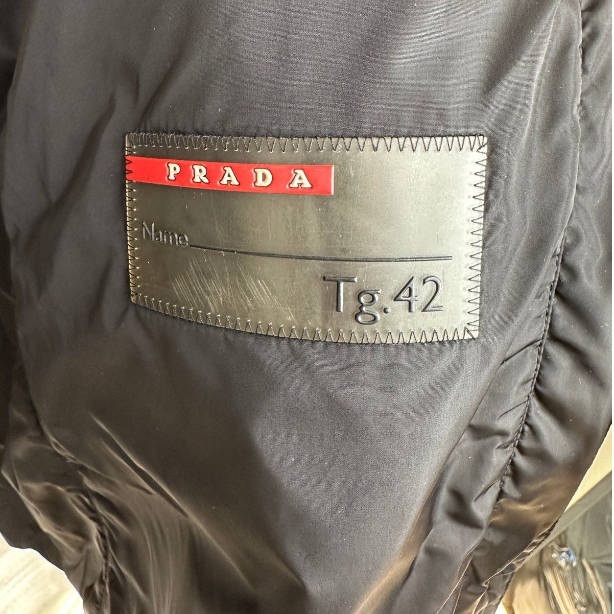 Prada Prada Black Polyester Hooded Long Line Rain Jacket 42 / L Size US L / EU 52-54 / 3 - 8 Thumbnail
