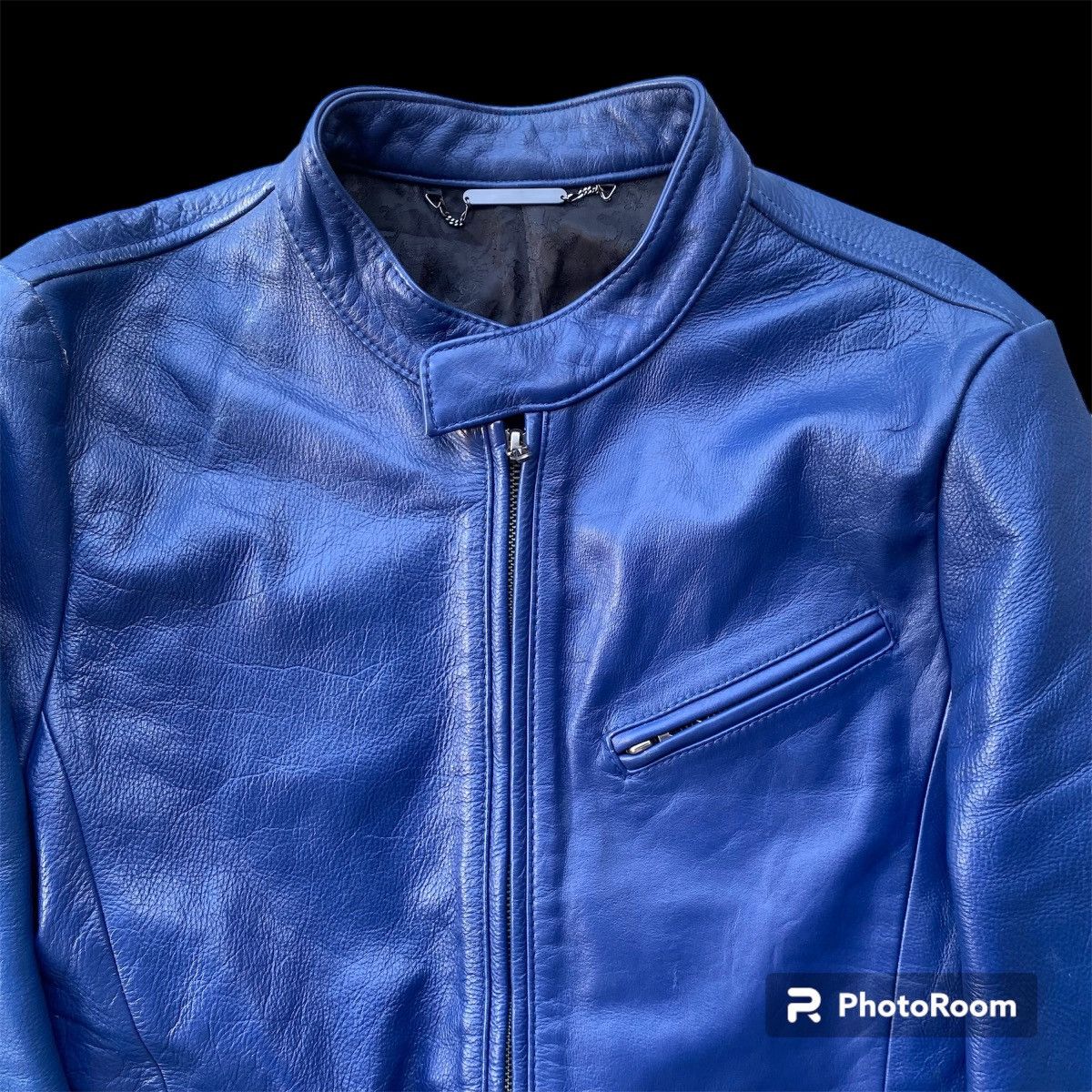 ジャケット・アウター 00s gostar de fuga leather down jacket GOSTAR DE FUGA blue leather jacket | Grailed
