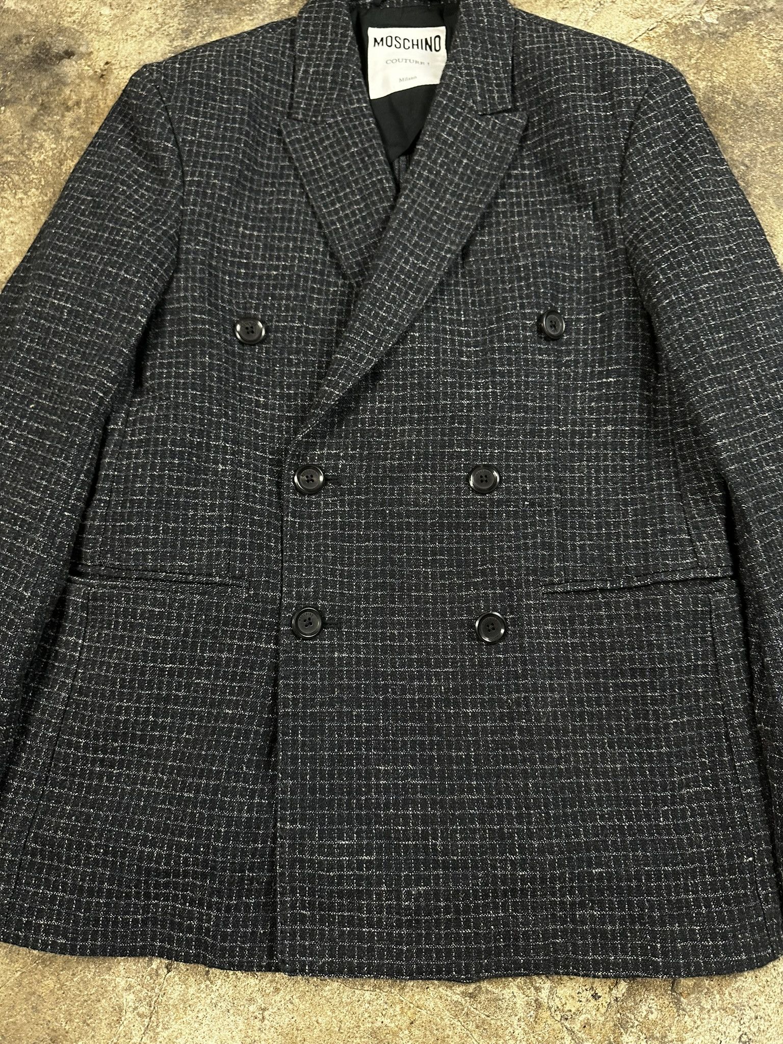 Moschino Moschino Couture Double-Breasted Wool Blazer Size 50R - 2 Thumbnail