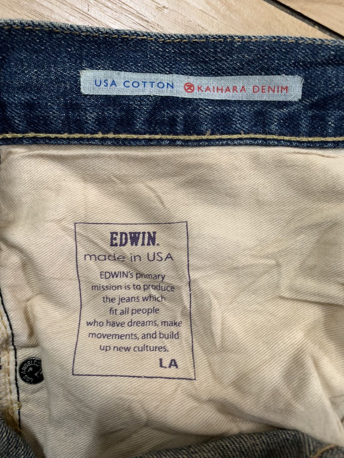 Edwin Rare Vintage 90s Edwin USA Loose Fit Kaihara Denim Jeans Size US 36 / EU 52 - 21 Thumbnail