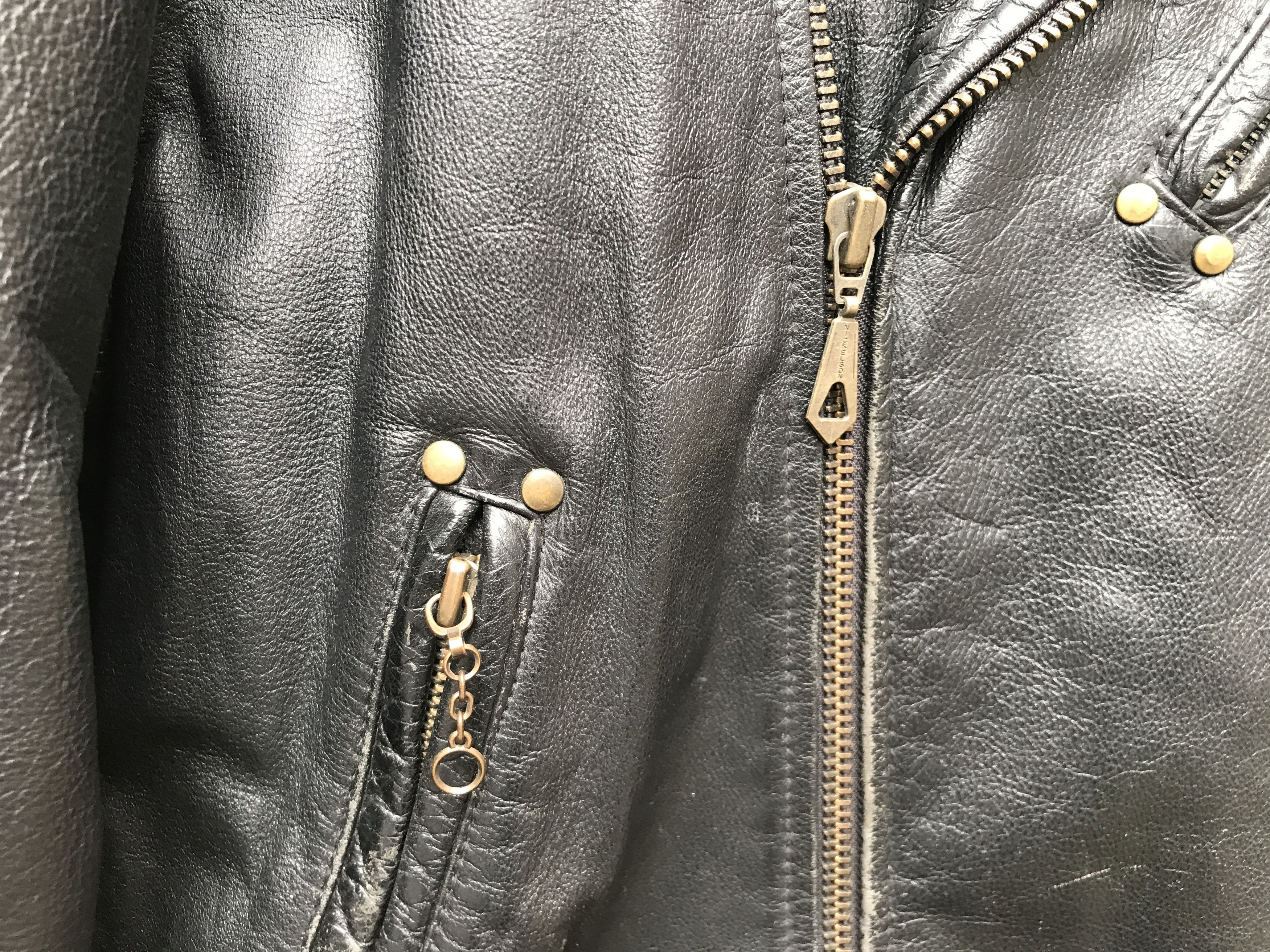 Genuine Leather Vintage 90s Leather Biker Jacket Tribal tattoo's Nickelson Size US L / EU 52-54 / 3 - 4 Thumbnail