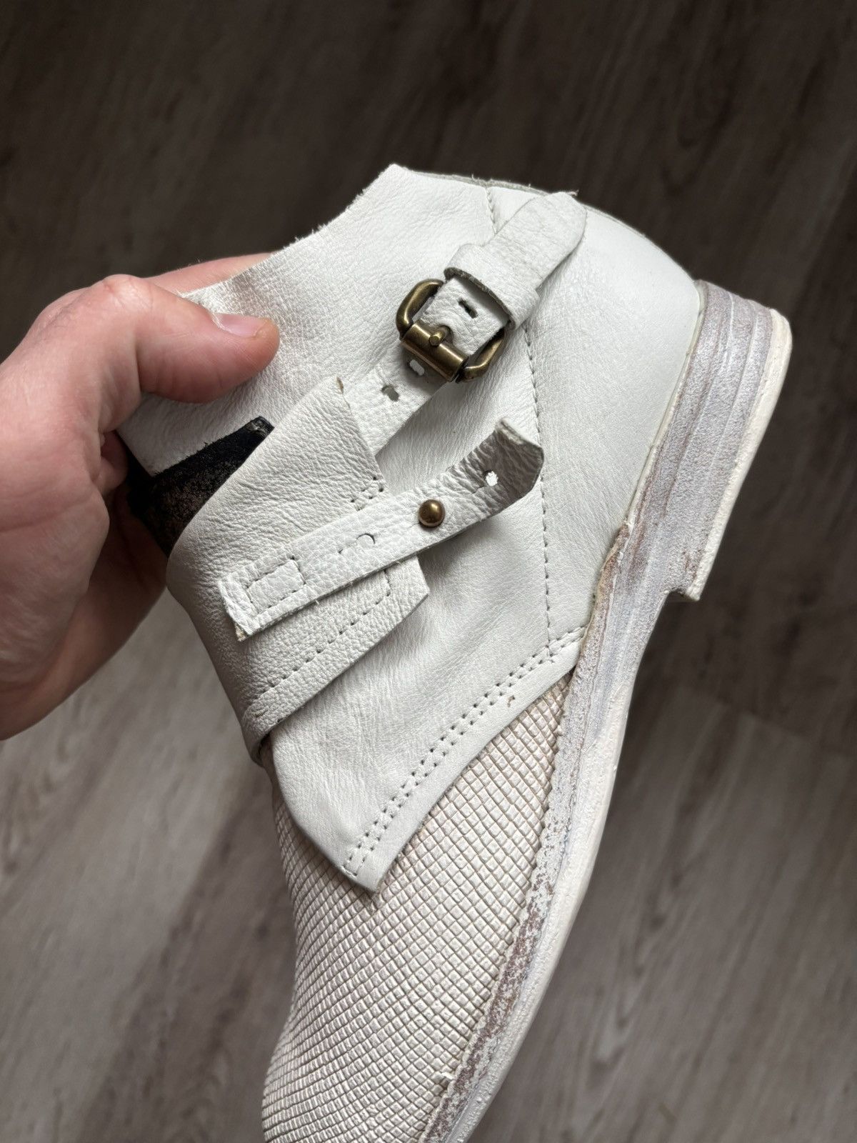 A.S.98 A.S.98 Airstep White Leather Zip Buckle Booties – US 6.5 Size US 6.5 / IT 36.5 - 6 Thumbnail