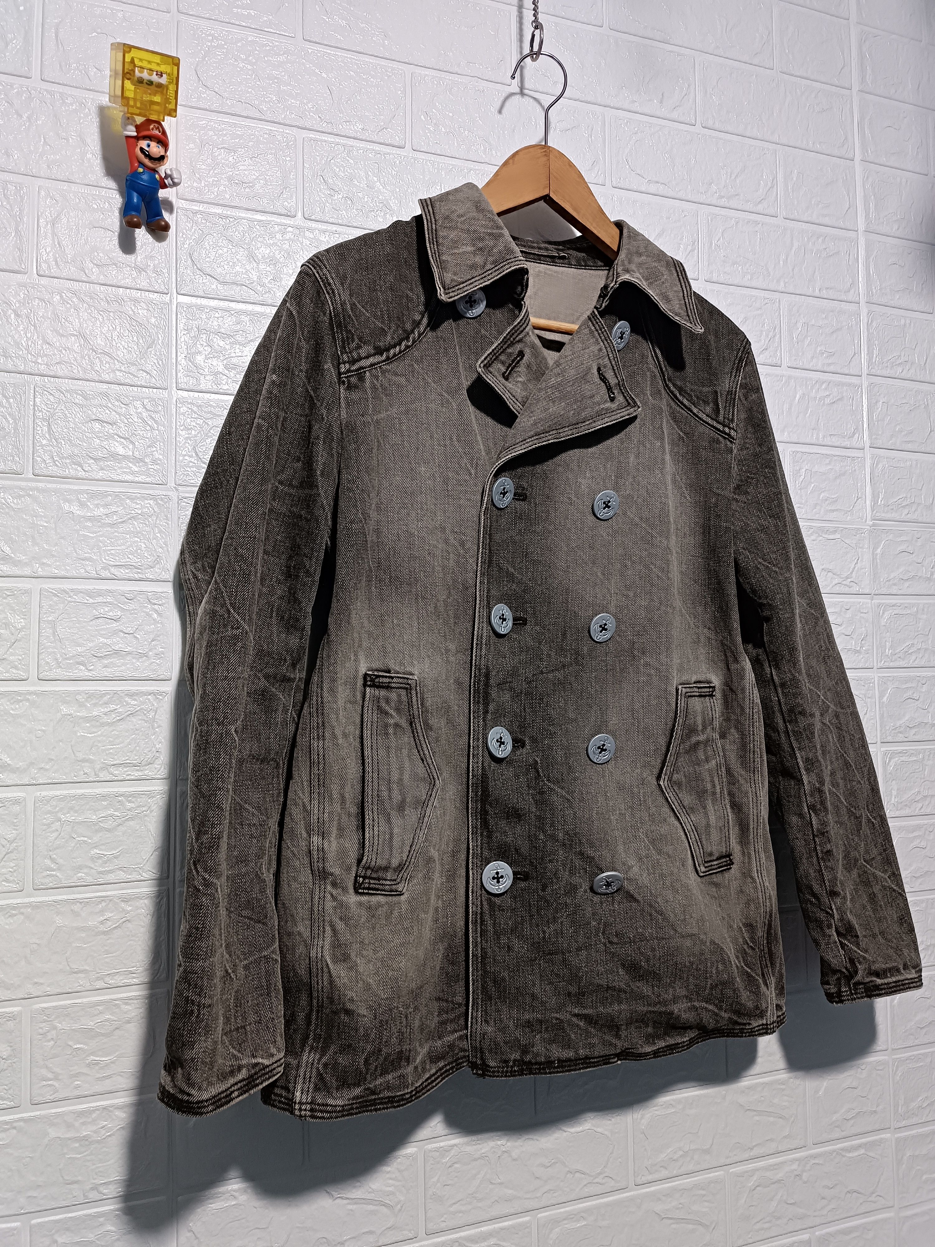 Japanese Brand Vintage Denim Wash Peacoat Size US M / EU 48-50 / 2 - 4 Thumbnail