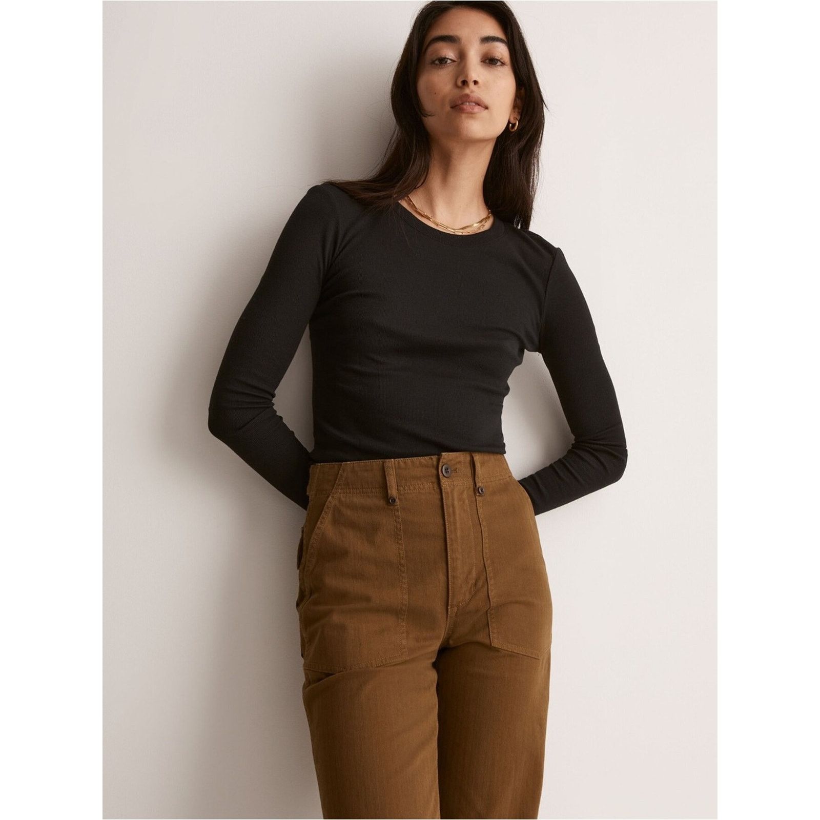 Madewell Madewell The Perfect Vintage WideLeg Utility Pant Womens 25T Size 25" / US 0 / IT 36 - 4 Thumbnail
