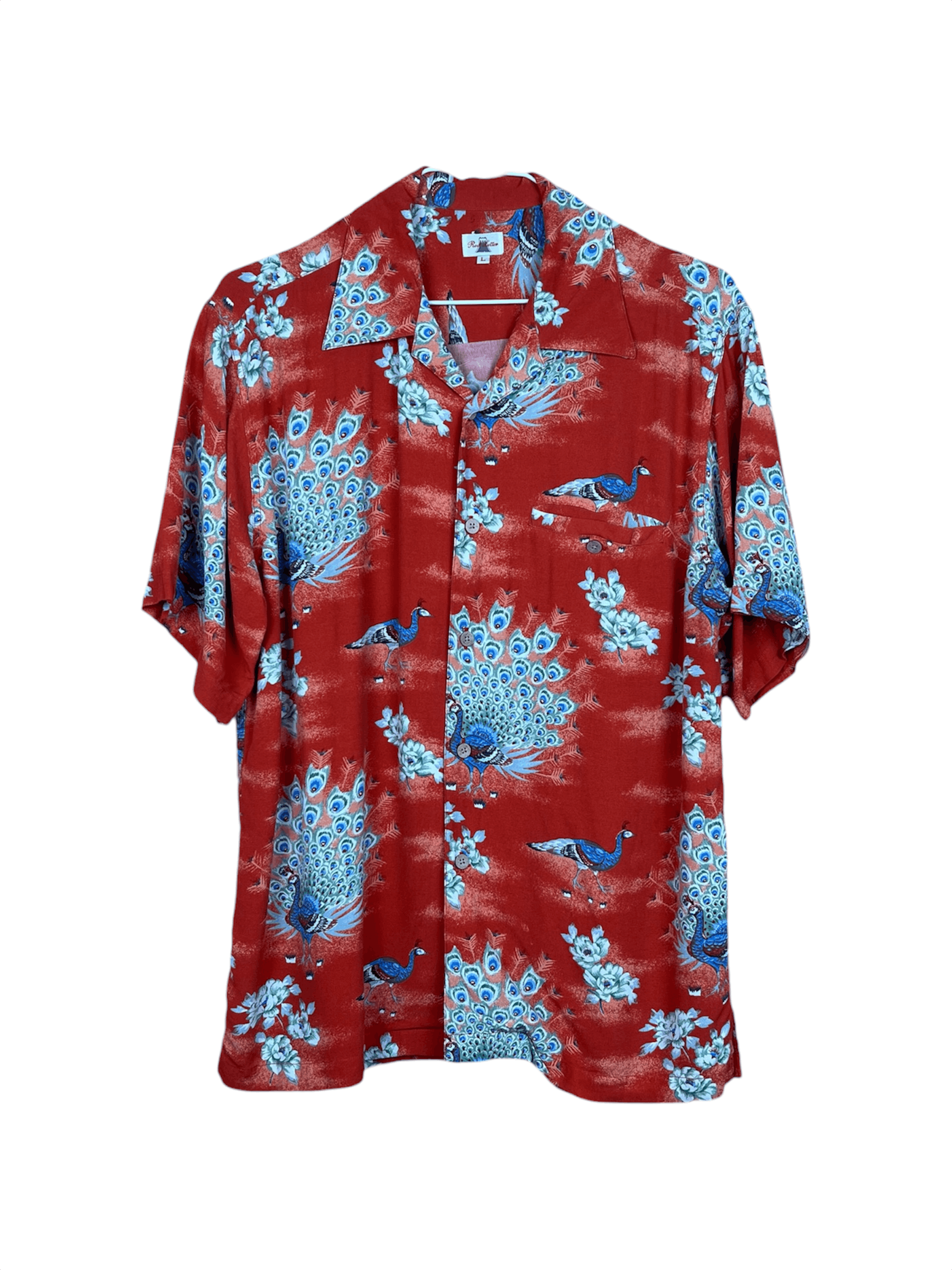 Vintage Red letter red shirt button Hawaiian stile japan Size US L / EU 52-54 / 3 - 1 Thumbnail