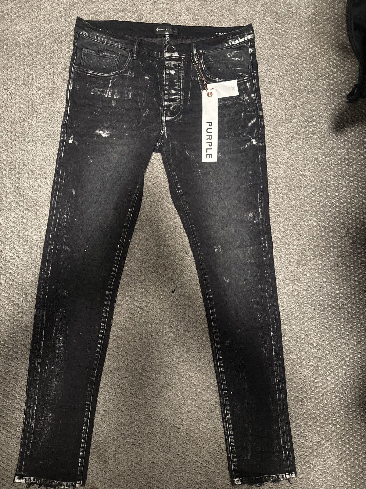 Purple Brand BNWT purple brand black metallic wash jeans Size US 34 / EU 50 - 1 Thumbnail