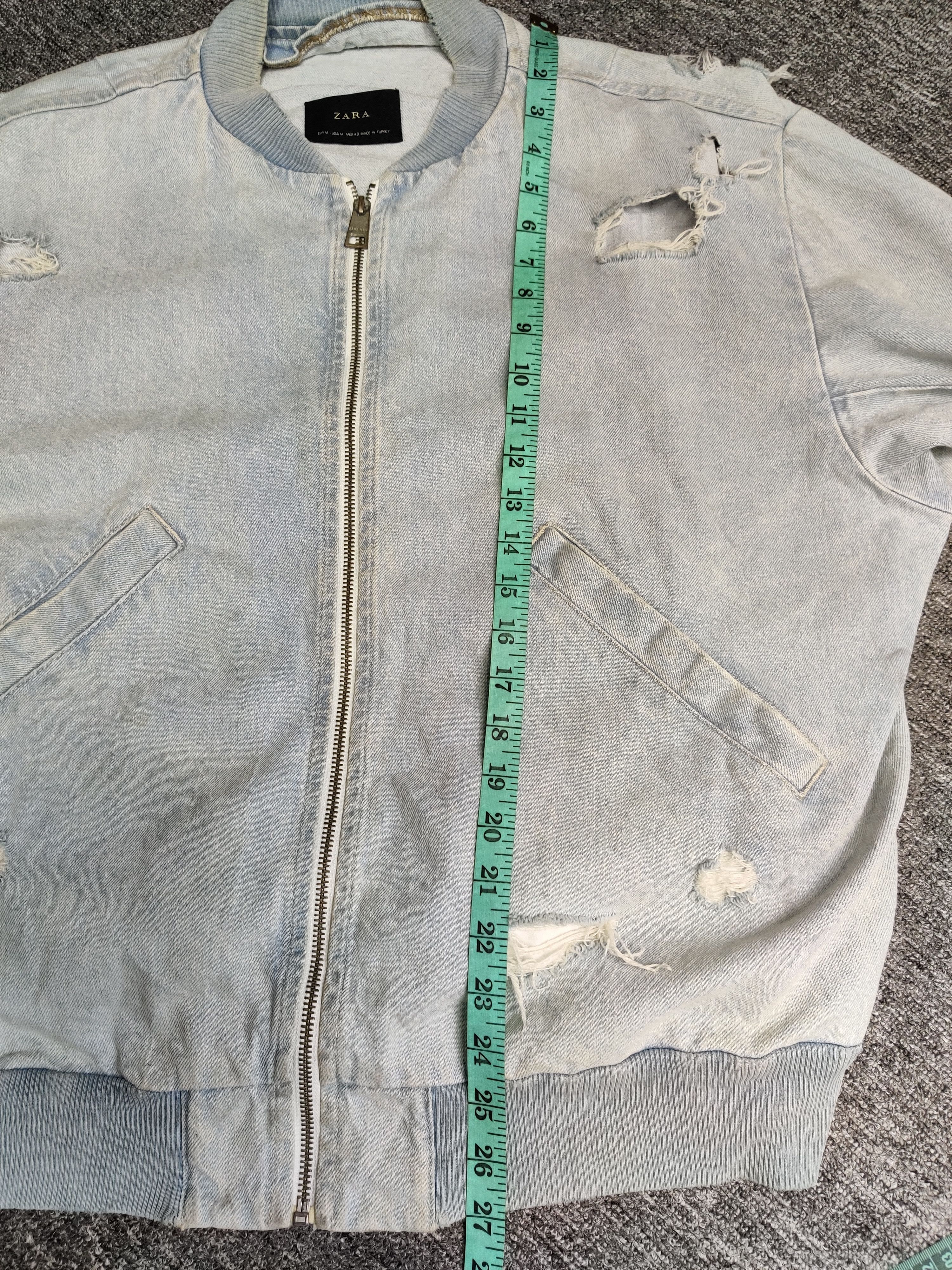 Zara Thrashed Zara Man Distressed Denim Jacket Size US M / EU 48-50 / 2 - 18 Thumbnail