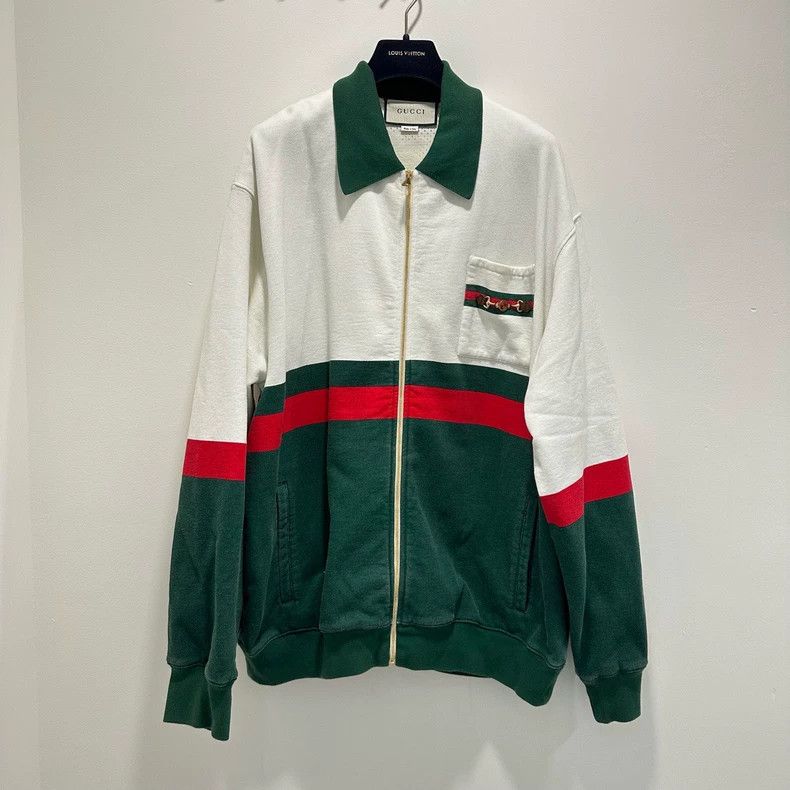 Gucci Gucci Beige striped oldest zipper jacket 2501-Nextarrow Size US XL / EU 56 / 4 - 1 Thumbnail