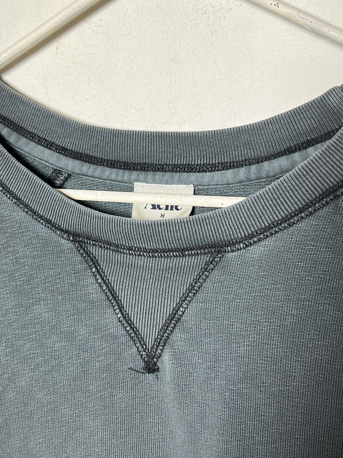 Acne Studios acne y2k washed green crewneck sweatshirt Size US M / EU 48-50 / 2 - 5 Thumbnail