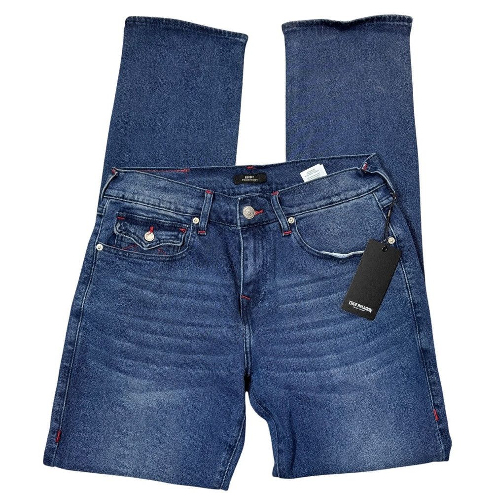 True Religion NWT New $159 True Religion Ricky Straight Leg Flap Pockets Size US 30 / EU 46 - 4 Thumbnail