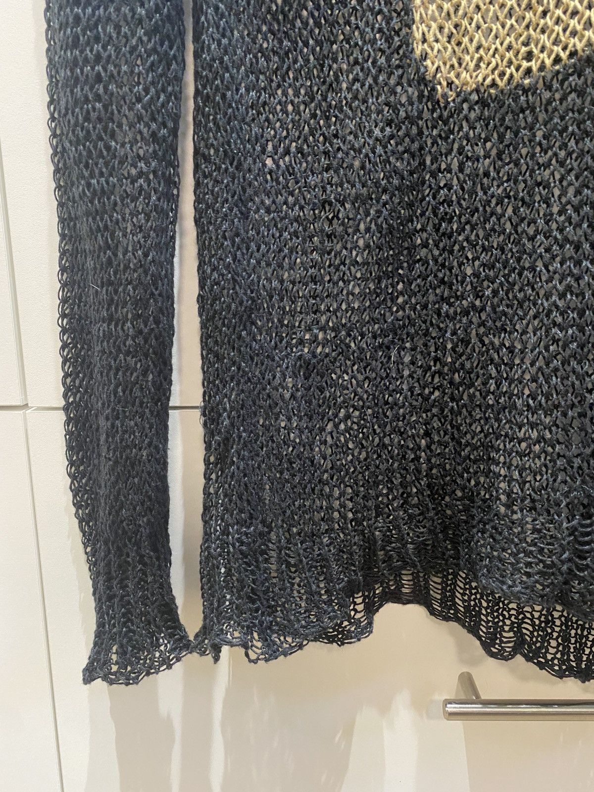 Dries Van Noten Dries Van Noten - Archive, Open Gauge, Distressed Knit Size US L / EU 52-54 / 3 - 4 Thumbnail