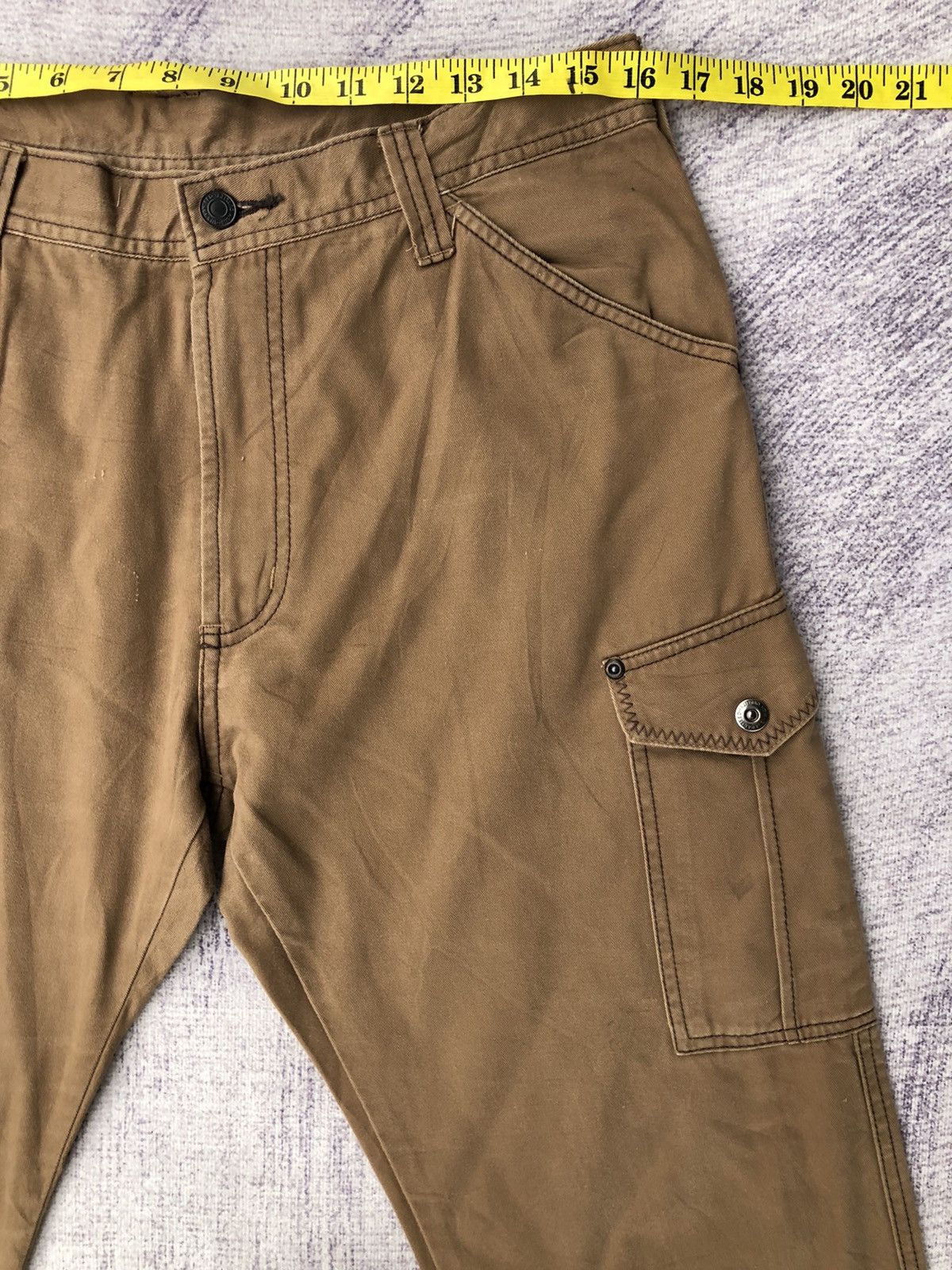 Designer × Japanese Brand y2k Brown Cargo Multipocket Tactical Utility Pants Size US 32 / EU 48 - 9 Thumbnail