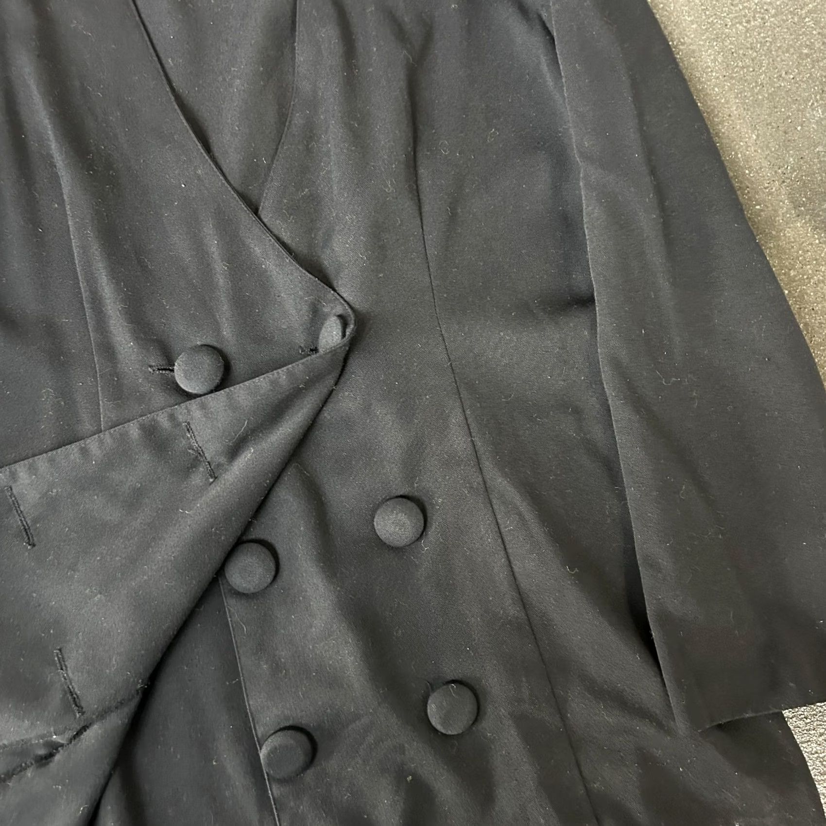 Doublet Contrived Clash Womens Medium Black Double-Breasted Lined Suit Jacket Size M / US 6-8 / IT 42-44 - 2 Thumbnail
