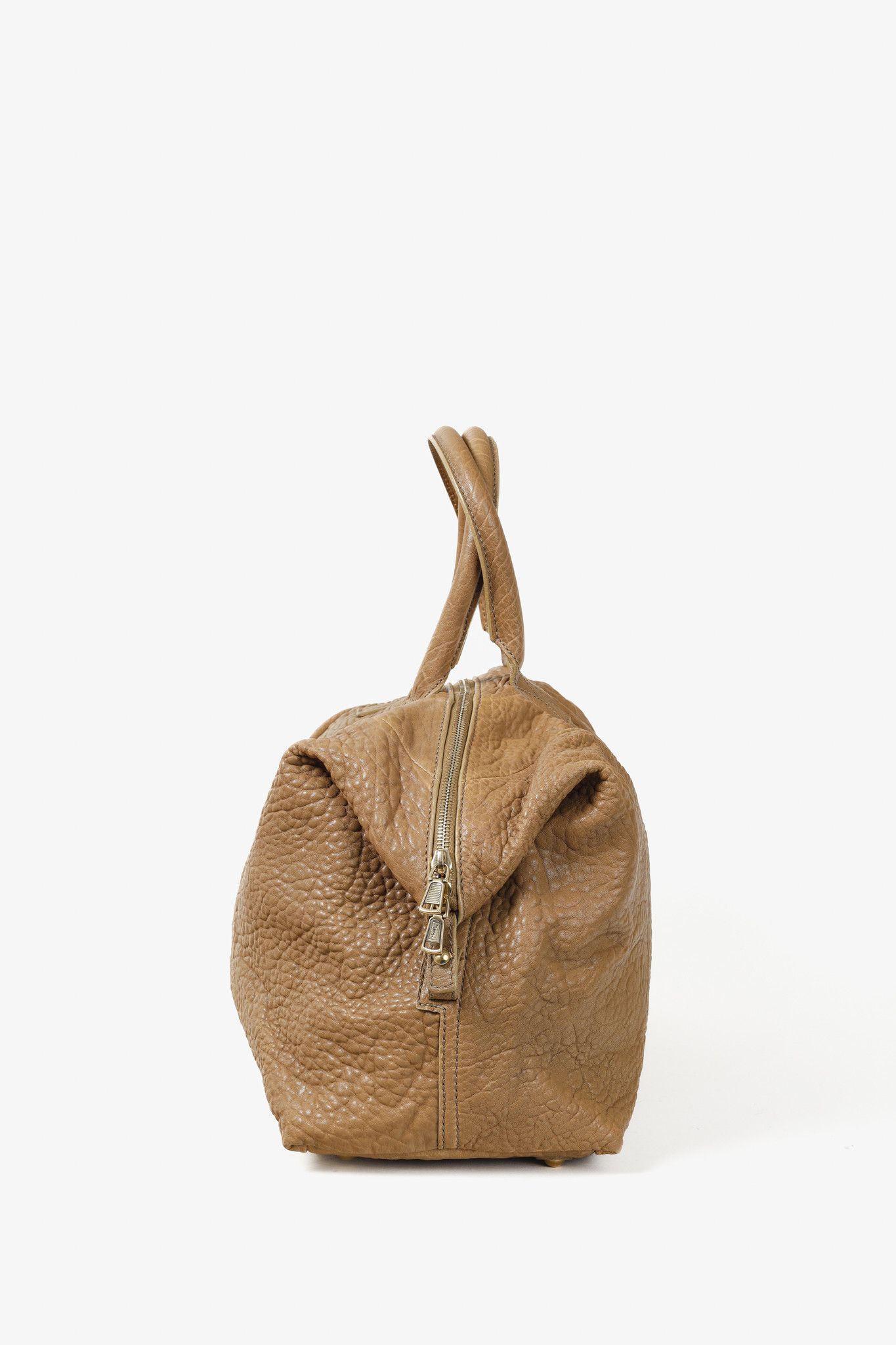 Yves Saint Laurent Yves Saint Laurent Easy Tan-Pebbled-Leather Handbag Size ONE SIZE - 3 Thumbnail