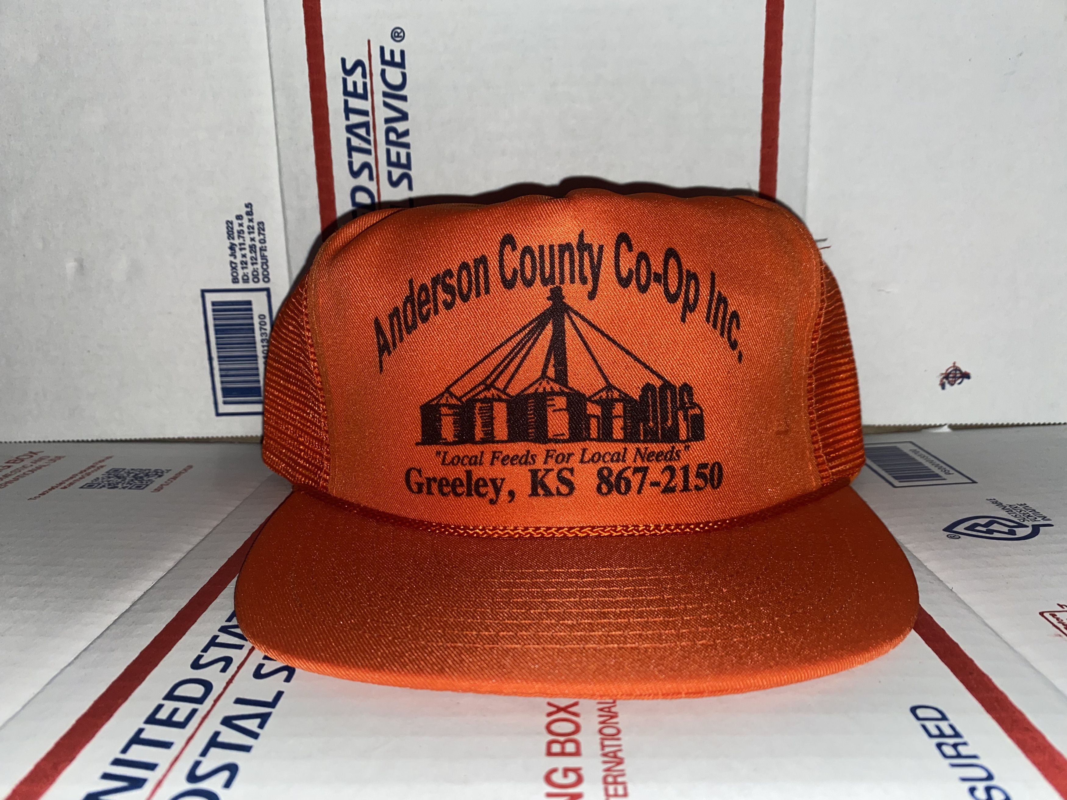 Vintage vtg Anderson County Co-oP Inc. Greeley KS Kansas trucker Hat Size ONE SIZE - 1 Thumbnail