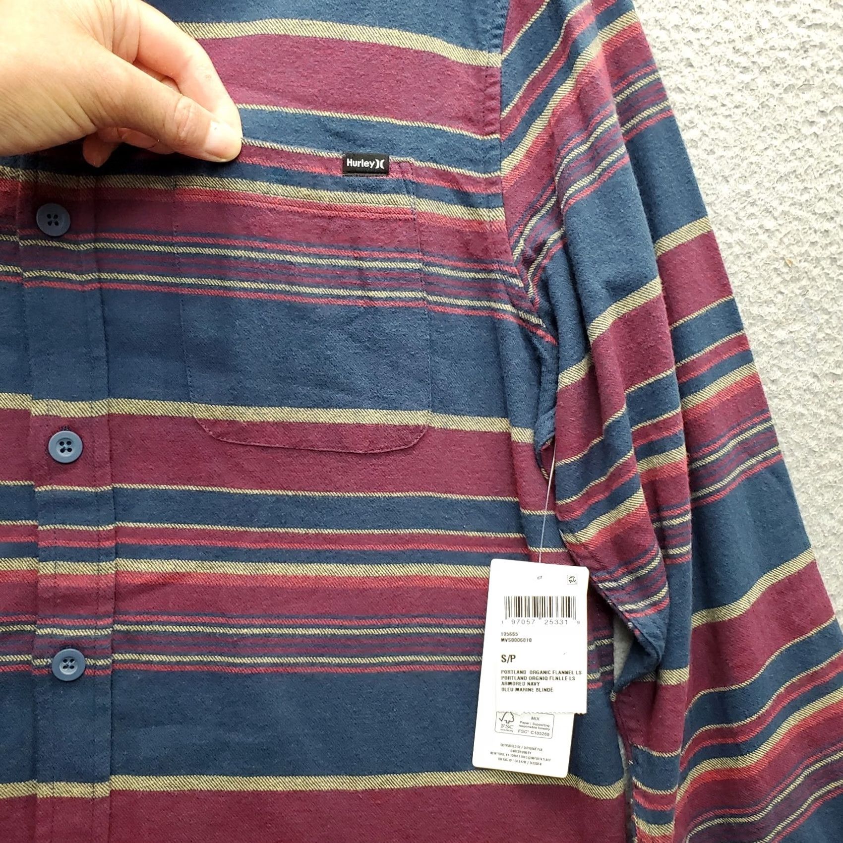 Hurley Hurley Flannel Shirt Men Small Multicolor Striped Long Sleeve Collared Button-Up Size US S / EU 44-46 / 1 - 5 Thumbnail