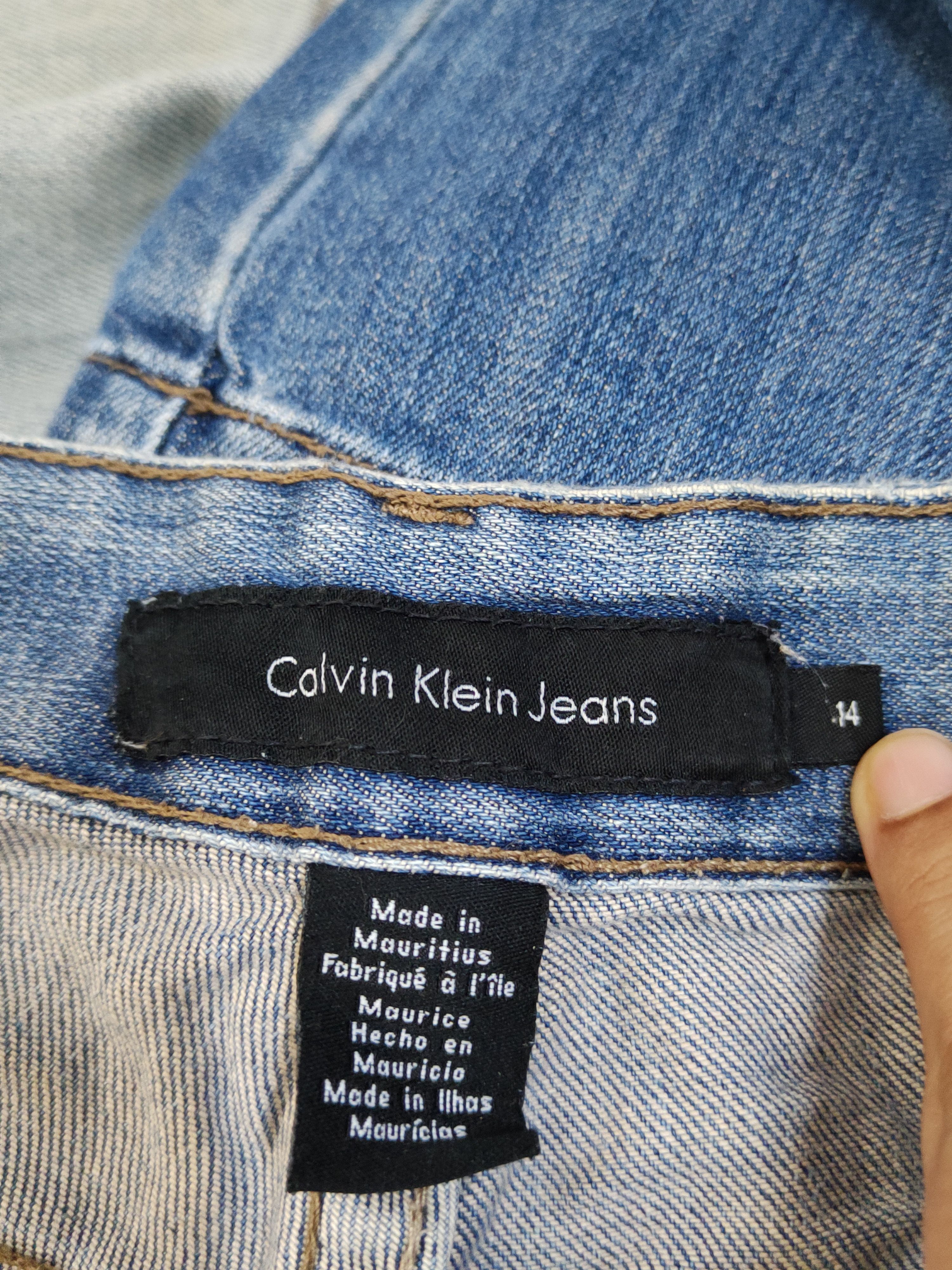 Calvin Klein Calvin Klein Blue Distressed Ripped Jeans #W1494 Size 36" / US 14 / IT 50 - 18 Thumbnail