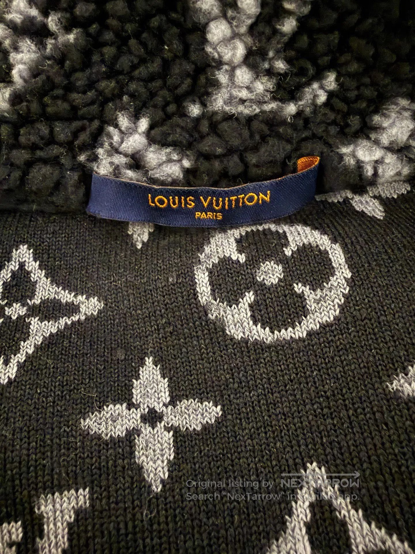 Louis Vuitton LV Black Teddy All-Over Logo Coat. Size US S / EU 44-46 / 1 - 2 Thumbnail