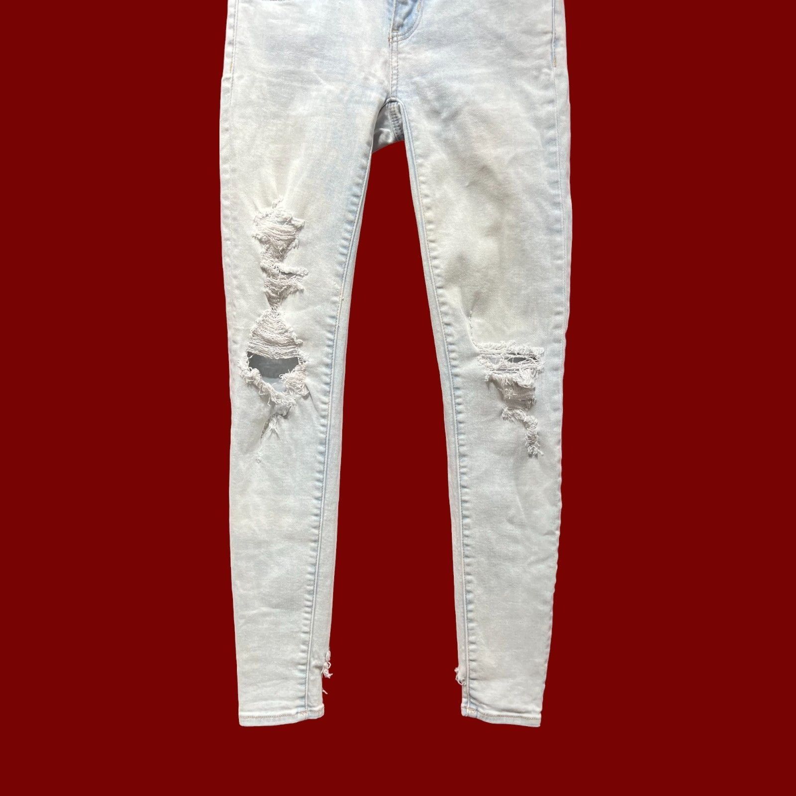 Other American Eagle - Women's Stretch Mid-Rise Skinny Jeans Distr Size 24" / US 00 / IT 34 - 12 Thumbnail