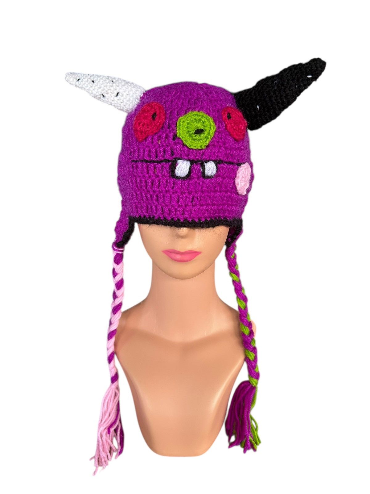 Japanese Brand × Kapital × Vintage Crochet Knitted Handmade Beanie Hats Size ONE SIZE - 2 Thumbnail