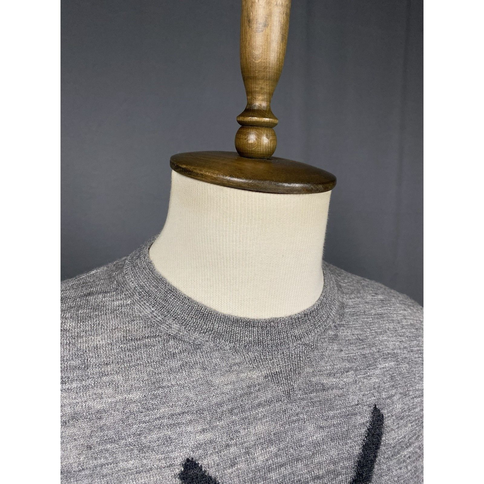 Dsquared2 Dsquared2 Big Logo Men's Gray Crewneck Wool Sweater Size M Size US M / EU 48-50 / 2 - 7 Thumbnail