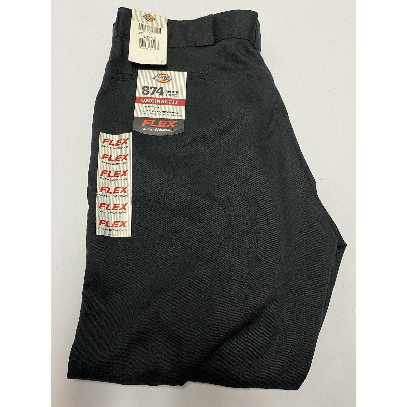 Dickies Dickies 874 Men’s Black Regular Fit Work Pants 42x32 New! Size US 42 / EU 58 - 2 Thumbnail