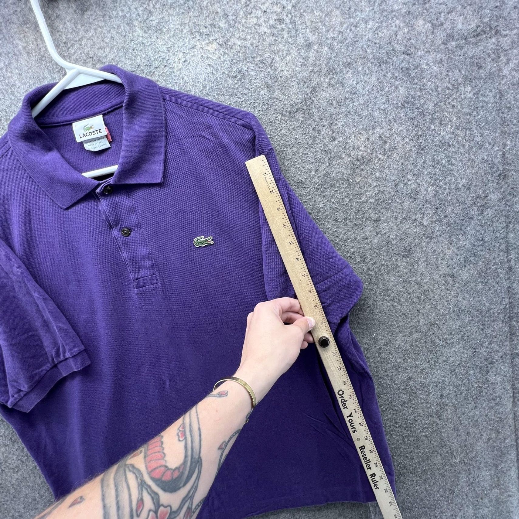 Lacoste Lacoste Polo Shirt Mens 2XL Purple Short Sleeve Knit Croc Logo Casual Polo Shirt Mens 2XL Purple Size US XXL / EU 58 / 5 - 5 Thumbnail