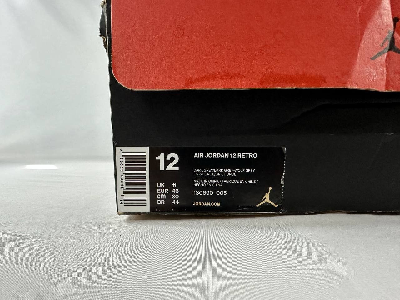 Nike Nike Air Jordan 12 Retro 'Dark Grey' 2017 130690-005 Size US 12 / EU 45 - 15 Thumbnail
