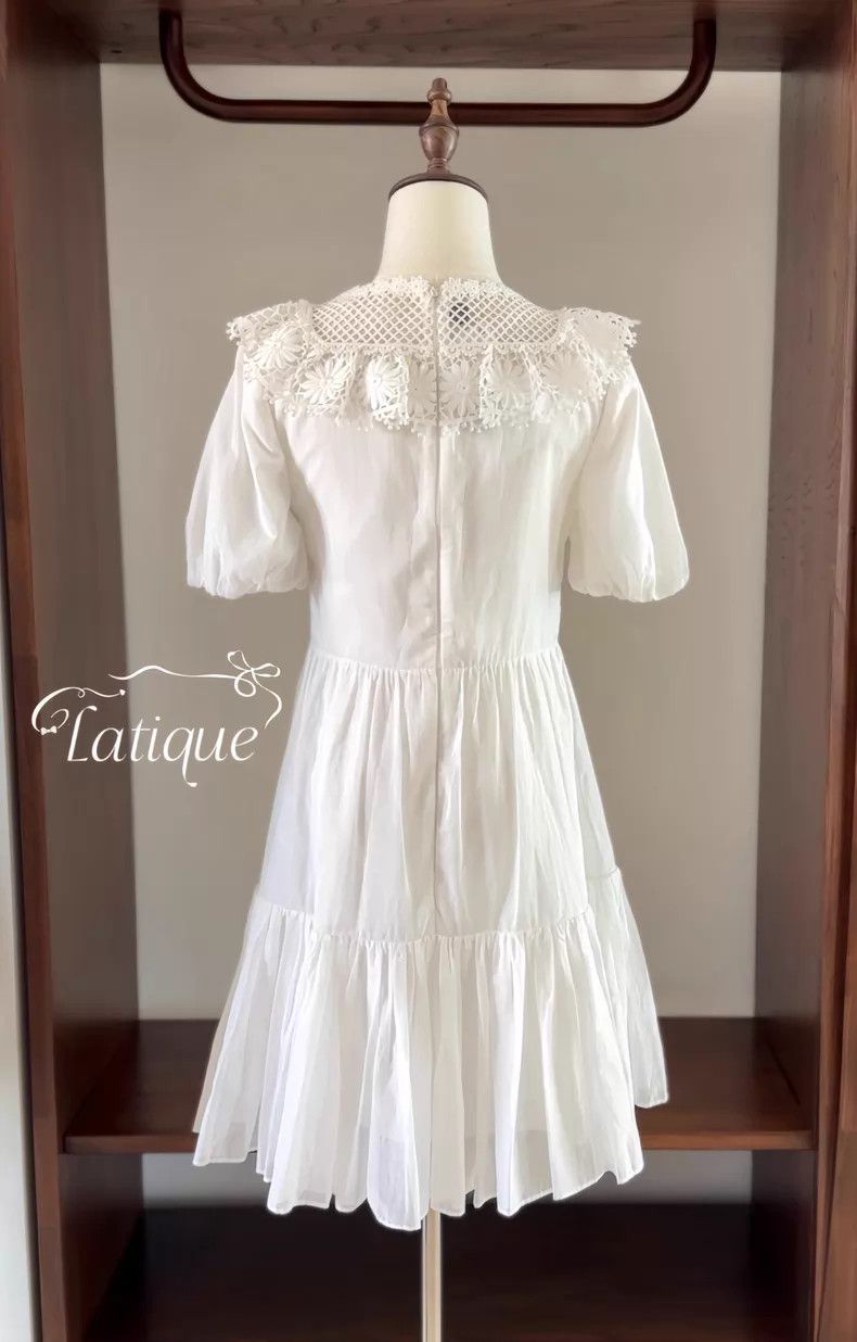 Valentino Valentino White fairy lace doll skirt bubble dress Size M / US 6-8 / IT 42-44 - 4 Thumbnail