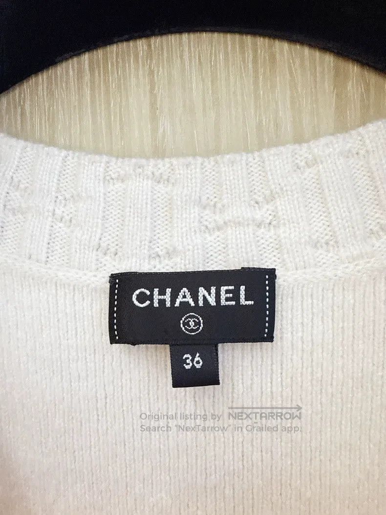 Chanel Chanel Off-white knitted sleeveless dress Size XS / US 0-2 / IT 36-38 - 6 Thumbnail