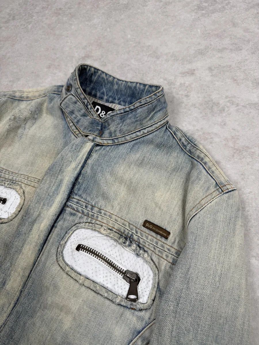 Dolce & Gabbana SS2005 Dolce & Gabbana Blue Apocalyptic Denim Jacket Size US S / EU 44-46 / 1 - 10 Thumbnail