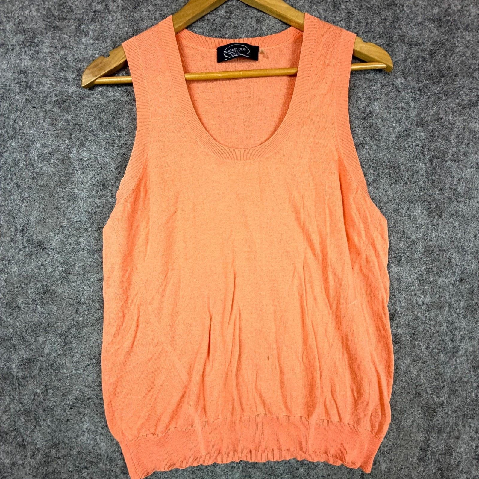 Magaschoni Magaschoni New York Sweater Womens Large Orange Sleeveless Size L / US 10 / IT 46 - 1 Thumbnail